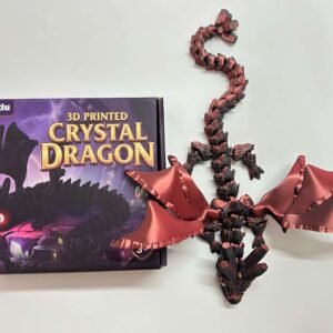 3d printed dragon black red1