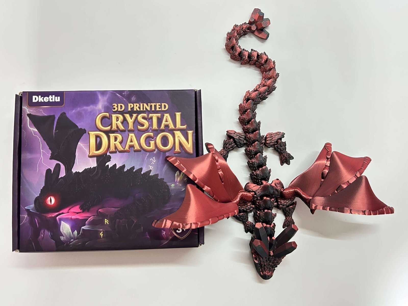 3d printed dragon black red1 3d printed dragon black red1
