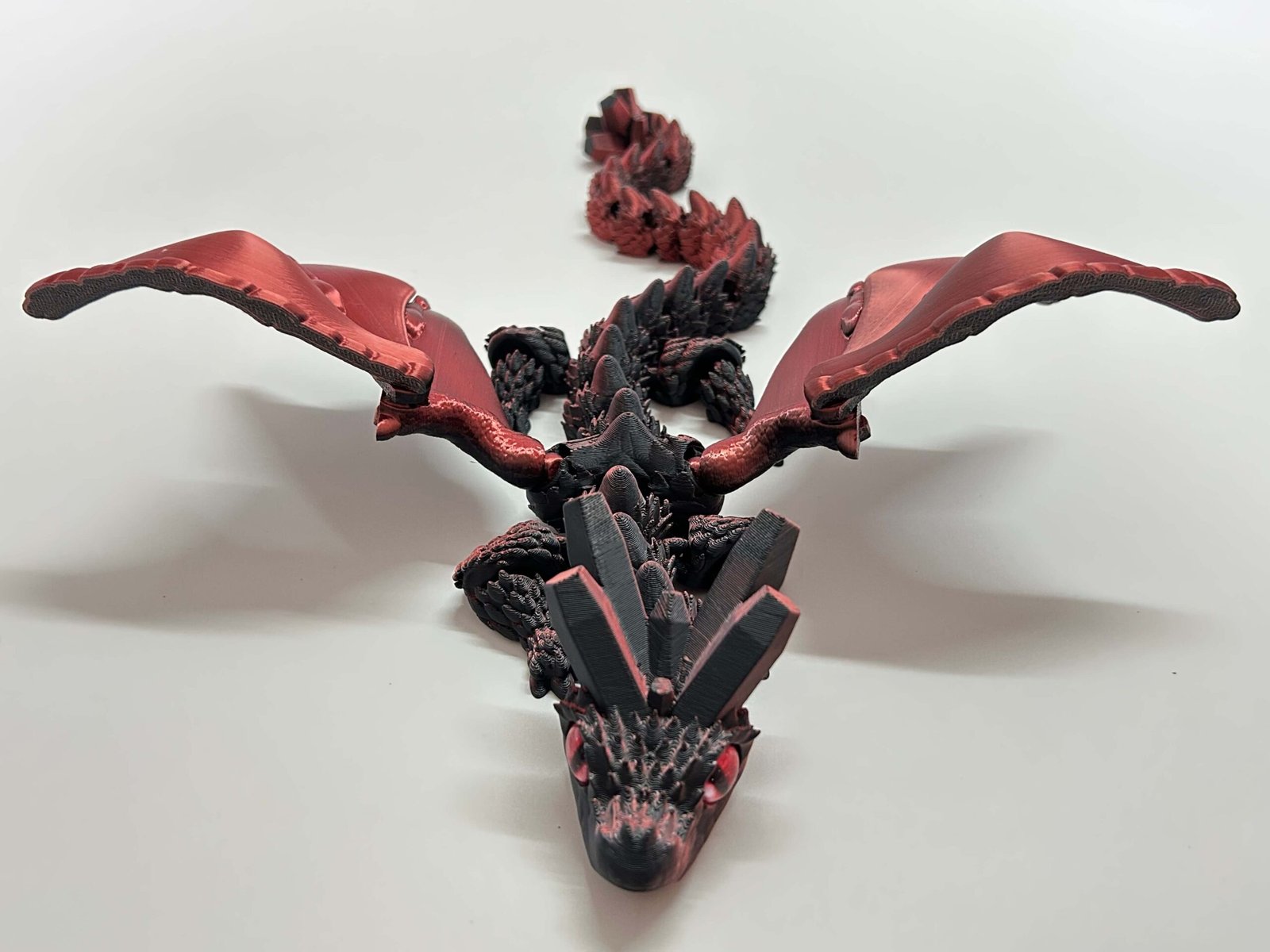 3d printed dragon black red5 3d printed dragon black red5