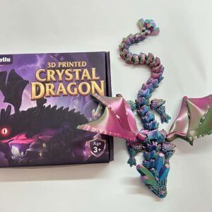 3d printed dragon blue green purple